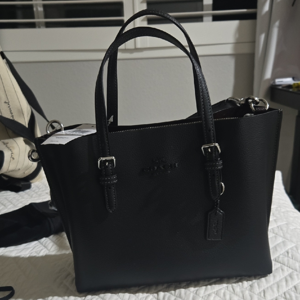 Coach Black Pebbled Leather Satchel